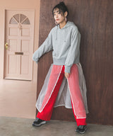 ダンボールセミフレアニットパンツ