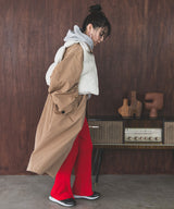 ダンボールセミフレアニットパンツ