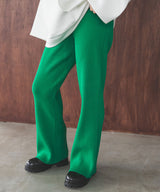 ダンボールセミフレアニットパンツ