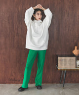 ダンボールセミフレアニットパンツ