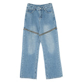 ジップデザインデニムパンツ