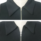 チェーン付き肌魅せダブルジップカットソー