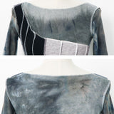 【メール便】バイカラー重ね風長袖トップス【ニット】