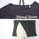 アシメショルダープリント半袖Tシャツ