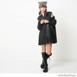 バイカラー肩開きBIGシャツワンピース