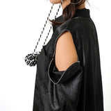 バイカラー肩開きBIGシャツワンピース