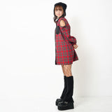 バイカラー肩開きBIGシャツワンピース