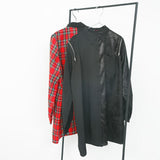 バイカラー肩開きBIGシャツワンピース