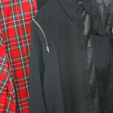 バイカラー肩開きBIGシャツワンピース