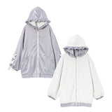 リバーシブルリボンロングブルゾン