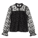 【新春セール】ブーケチュールドッキングブラウス