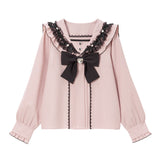 ハートリボンたっぷりフリルセーラーブラウス