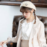 ハート刺繍ベレー帽