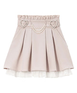 【新春セール】ハートパールバックルフリルスカート