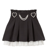 【新春セール】ハートパールバックルフリルスカート