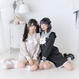 レース重ねパールリボンお嬢様ワンピース