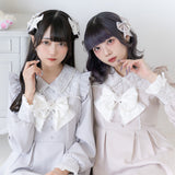 レース重ねパールリボンお嬢様ワンピース