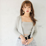 ふわふわシャギーキャミ×カーディガンニットアンサンブル