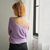 ふわふわシャギーキャミ×カーディガンニットアンサンブル