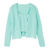 ふわふわシャギーキャミ×カーディガンニットアンサンブル