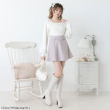 肩リボンガーリーニットトップス