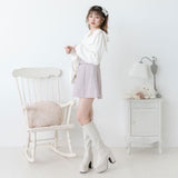 肩リボンガーリーニットトップス