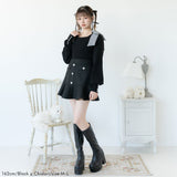 肩リボンガーリーニットトップス