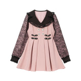 キラキラビジューテーラードレースワンピース