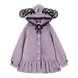 レースアップうさ耳ビジューファーコート