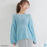 ふわふわゆるニットトップス