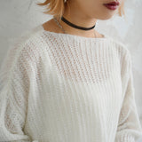 ふわふわゆるニットトップス