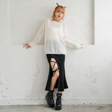 ふわふわゆるニットトップス