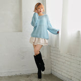 ふわふわゆるニットトップス