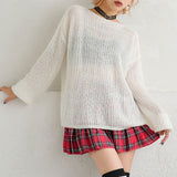 ふわふわゆるニットトップス