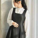 フリルスタンドカラーブラウス