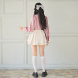 フリルスタンドカラーブラウス