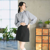 フリルスタンドカラーブラウス