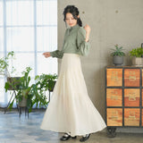 フリルスタンドカラーブラウス