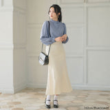 フリルスタンドカラーブラウス