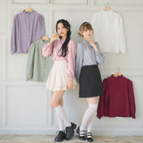 フリルスタンドカラーブラウス