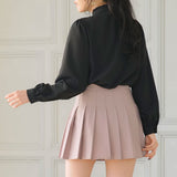 フリルスタンドカラーブラウス