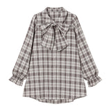 ボウタイチュニックシャツワンピース #シワになりにくい