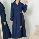 レーススリットレイヤードワンピース