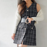 ジャンスカツイードミニワンピ