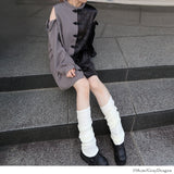 ドラゴン×ジップ肩見せチャイナカラーブラウス