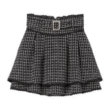 キラキラビジューバックルツイードスカート