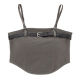 ベルトデザインチューブトップ