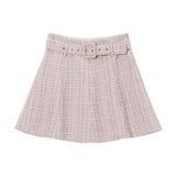 ベルトセットツイードフレアスカート