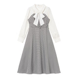 2wayボウタイドッキングワンピース