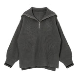 ハーフジップニットチュニック